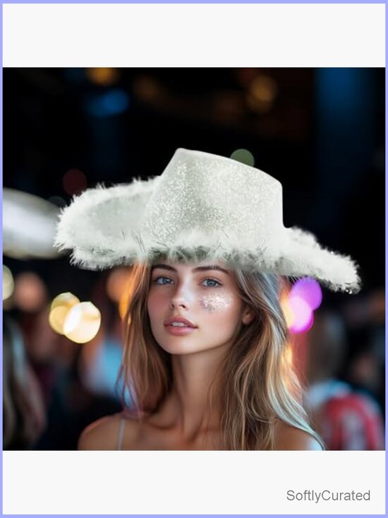 Cowgirl Hat Set with Heart Sunglasses & Body Glitter main image 5